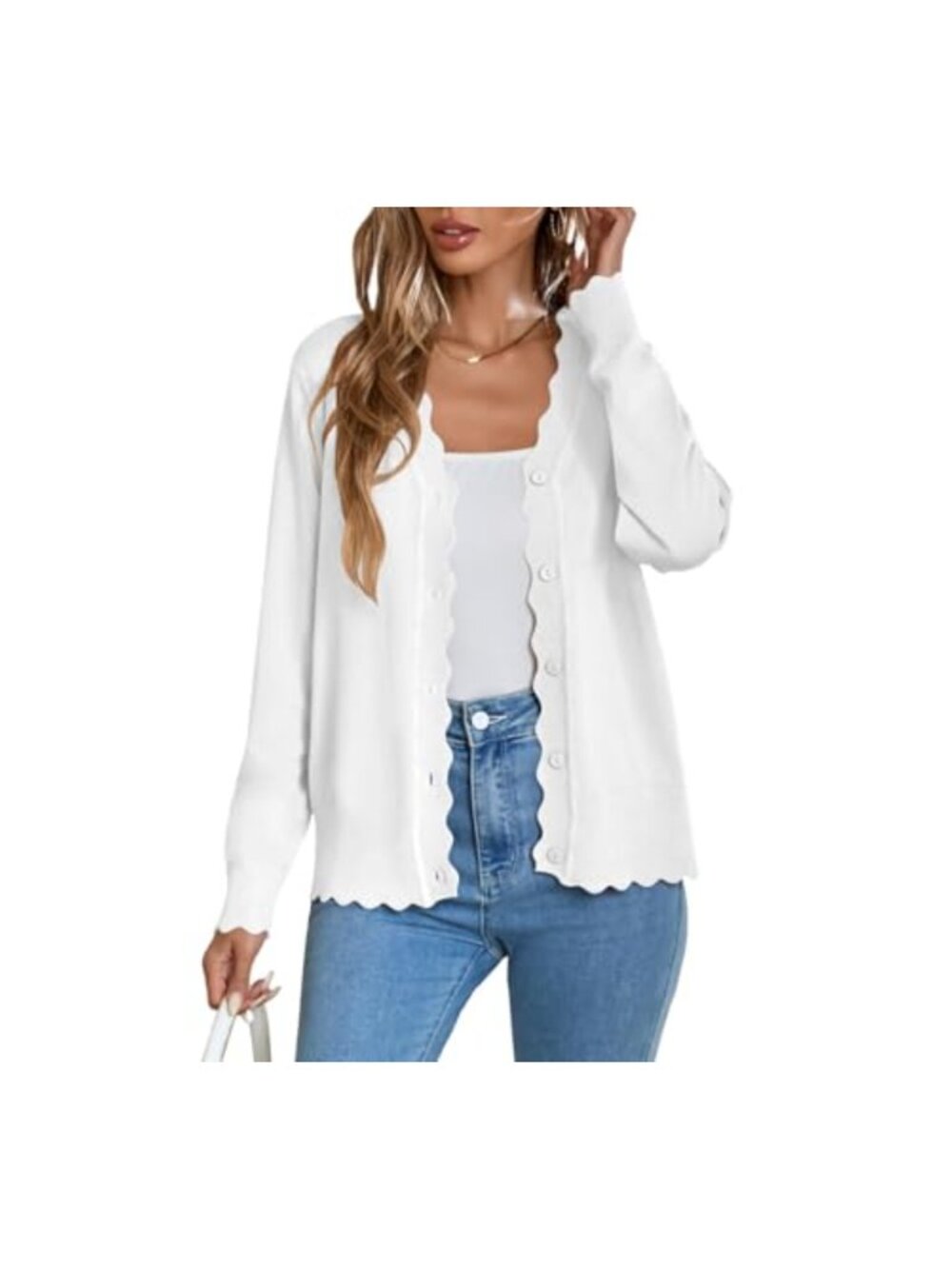 Women's Lightweight Long Sleeve Open Front Cardigan Knit Sweater